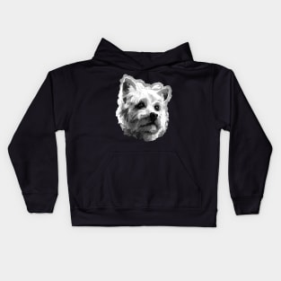 Yorkshire Terrier Black and White Kids Hoodie